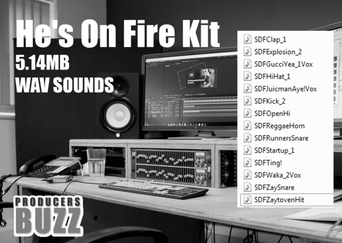hes on fire hip hop drum kit