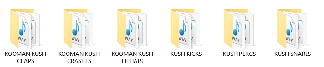 Kush drum sample kit content