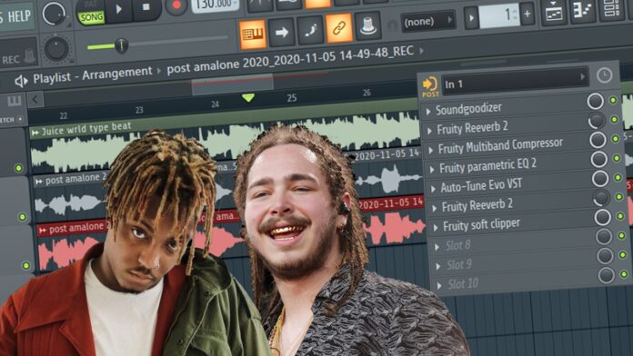 Juice WRLD X Post Malone Vocal Rap Effects Settings in FL Studio