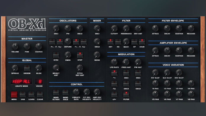 OB-Xd Free Synth VST with 128 Free Presets