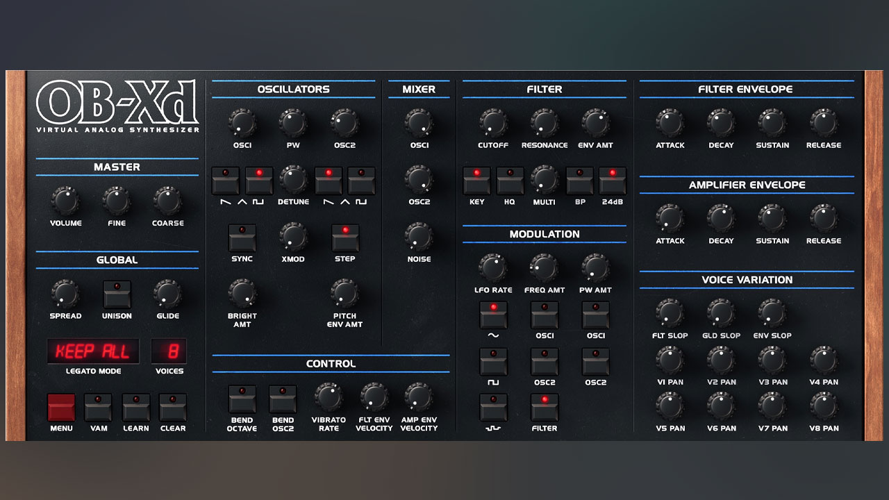 OBXD Free Synth VST with 128 Free Presets Download Free Synth