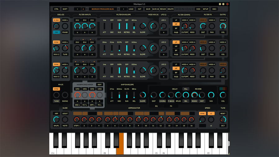 monique free synth vst plugin with 140 free presets