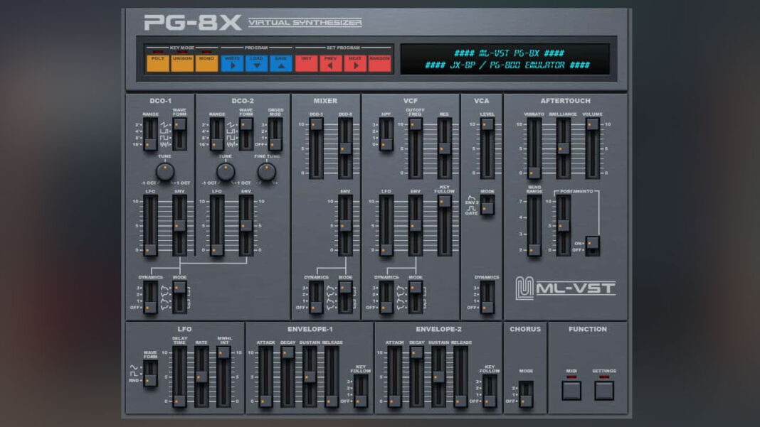 PG8X Synth VST Plugin with 64 Free Presets Free Synth VST