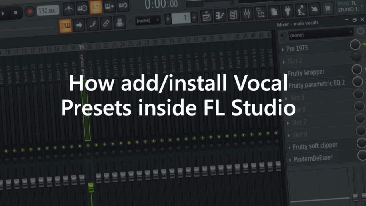 Gnide øve sig Skraldespand How to import Vocal Presets inside FL Studio