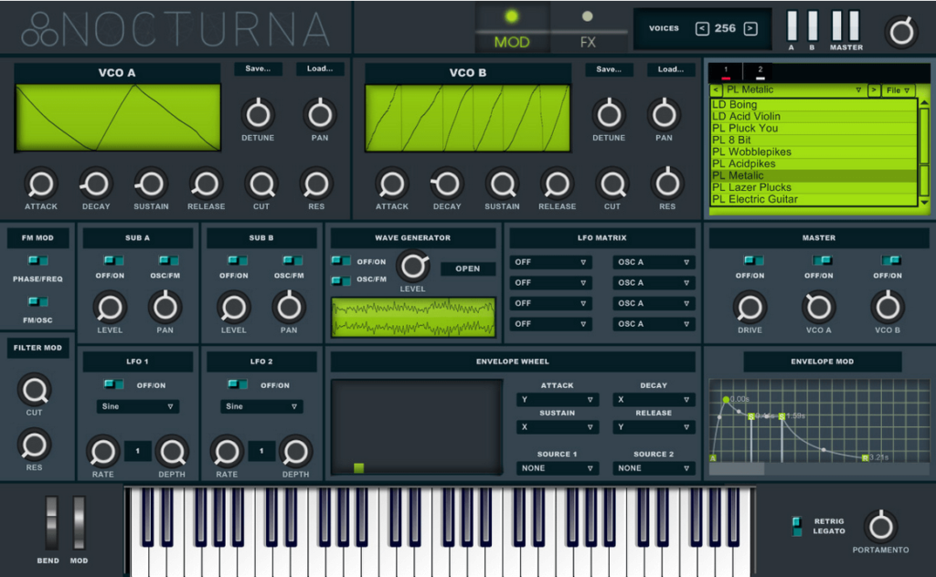 Nocturna FM Synth VST Plugin with 46 Free Preset Sounds Download