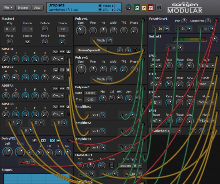 Sonigen Modular Synth VST Plugin with Over 200 Preset