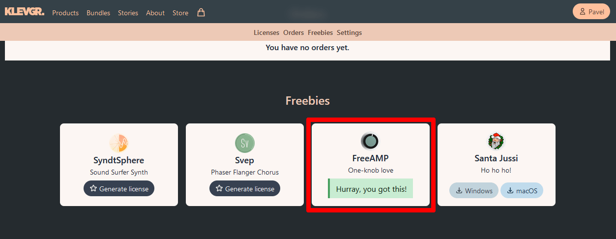 Get your free license to FreeAMP