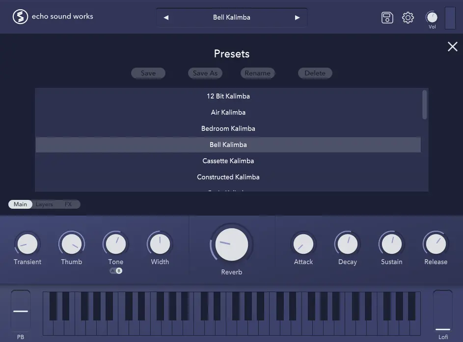 Kalimba Presets
