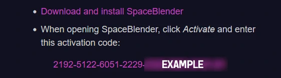 Activation license example from Soundtoys
