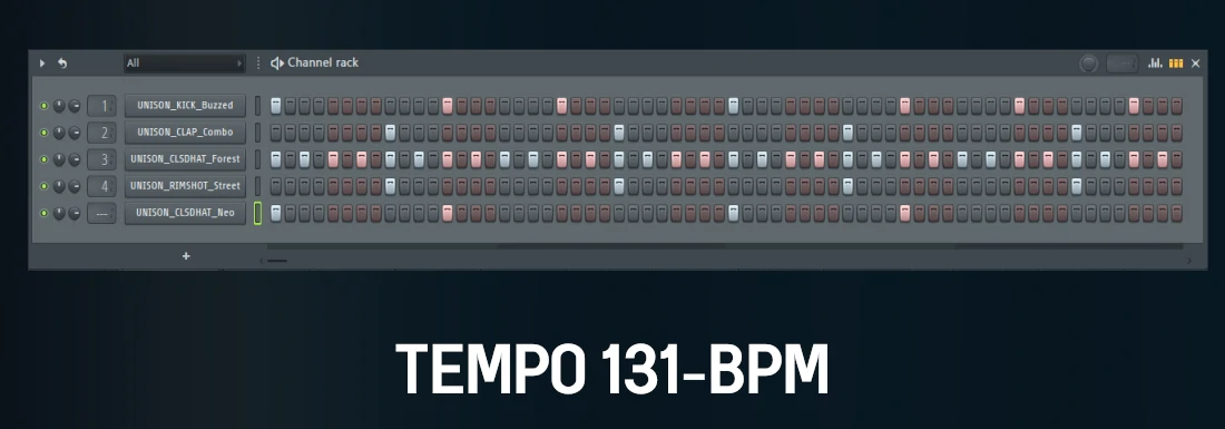hip hop drum pattern 02 in fl studio