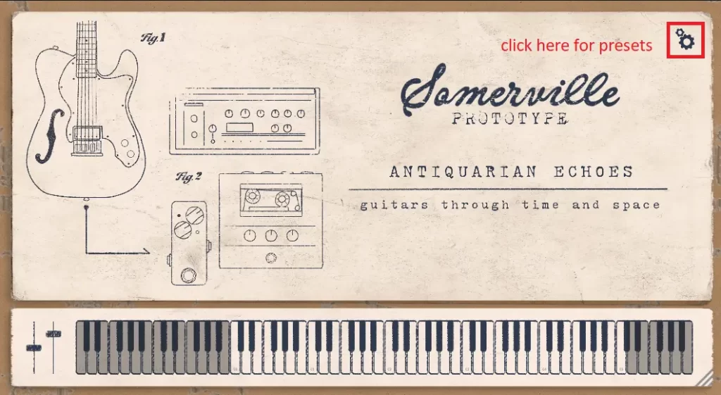 To load up the guitar presets, click on this icon here