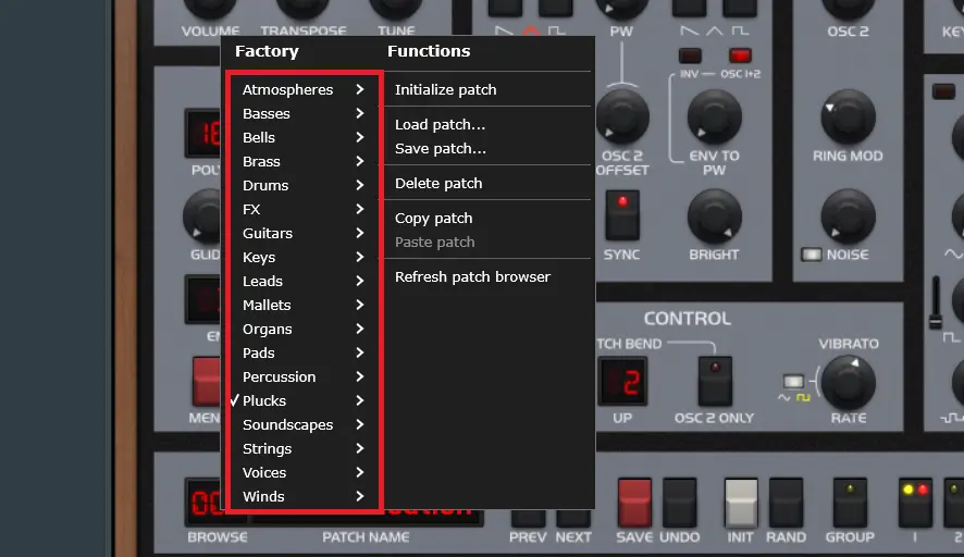 ob xf free synth preset selection ob xf free synth preset selection